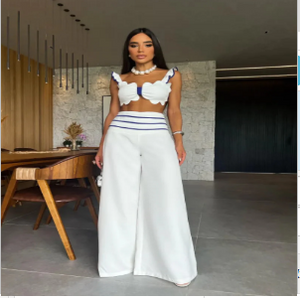 Mirabella Set - Casual Fashion Crop Top & Wide Leg Pants