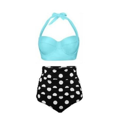 New Women's High-Waisted Printed Bikini Set