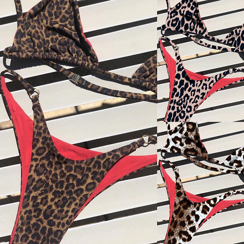 2019 Hot Sale Three-Point Leopard Print Bikini Set
