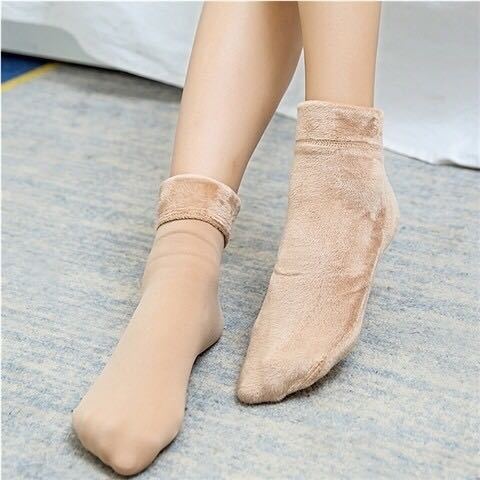 velvet thick snow socks