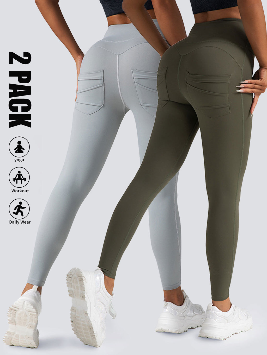 High Waist Yoga Leggings With Pockets