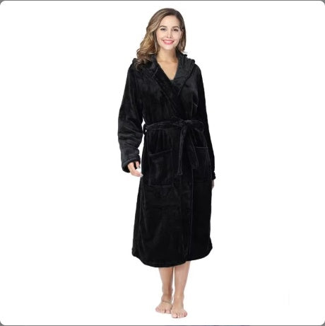 Winter  Long Flannel Bathrobe