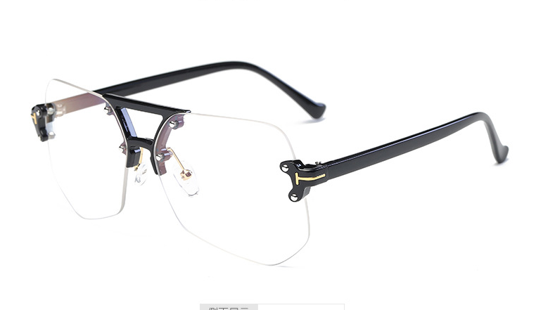 Irregular Gray Ant Frameless Sunglasses for Men & Women