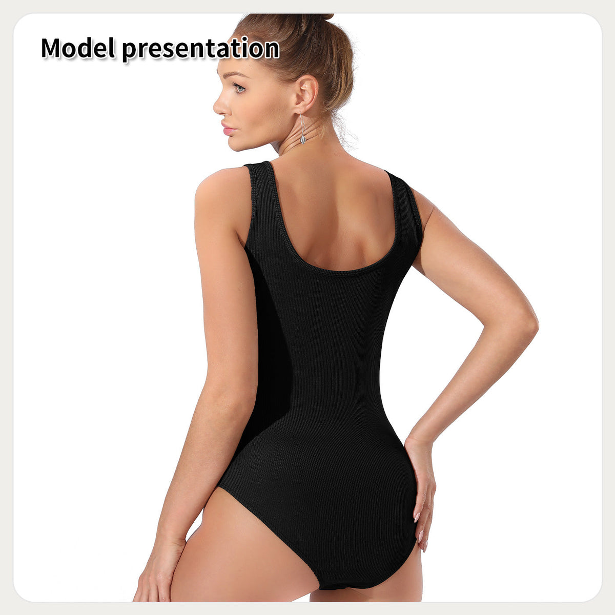 Solid Color Bodysuit – Black and Coffee, Sizes S to 4XL