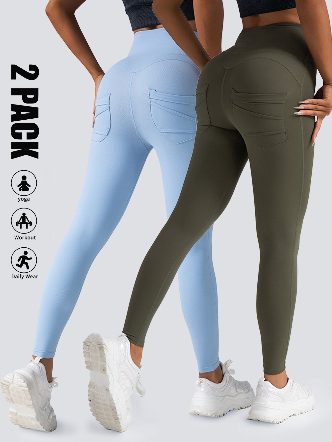 High Waist Yoga Leggings With Pockets