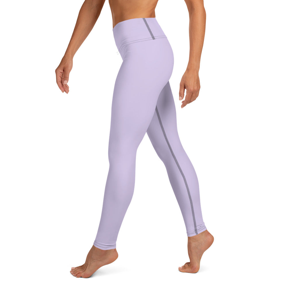 Tropical Print Yoga Leggings – Purple Sunset