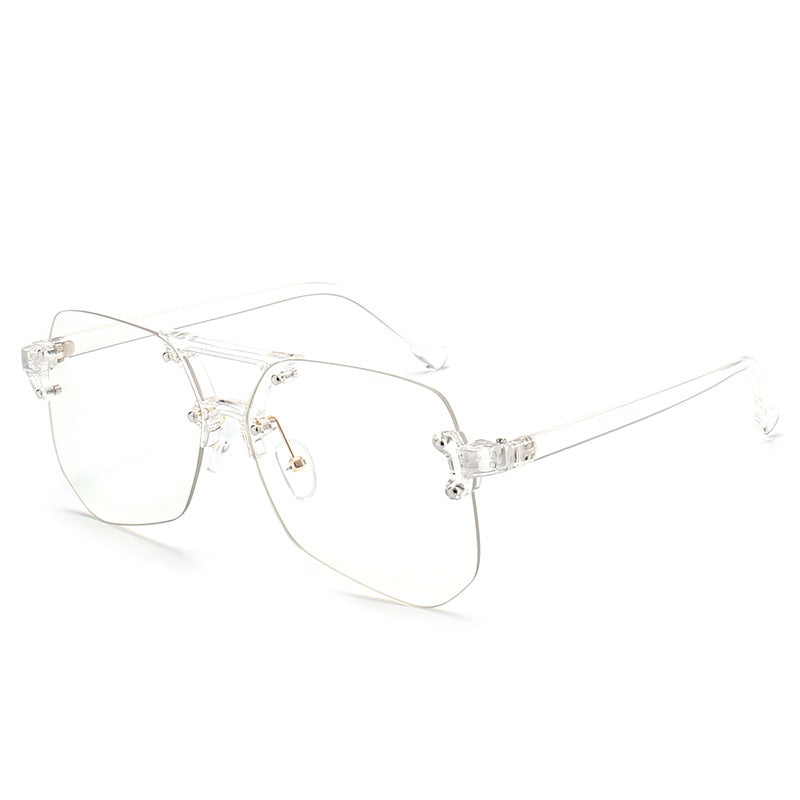 Irregular Gray Ant Frameless Sunglasses for Men & Women