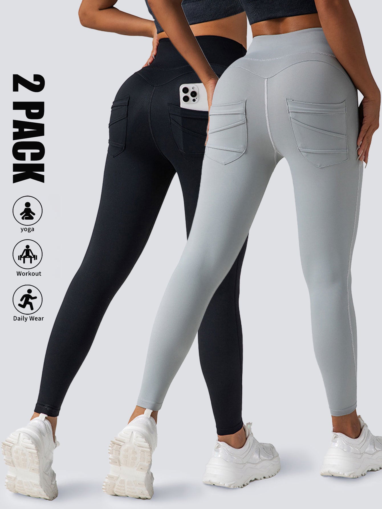 High Waist Yoga Leggings With Pockets