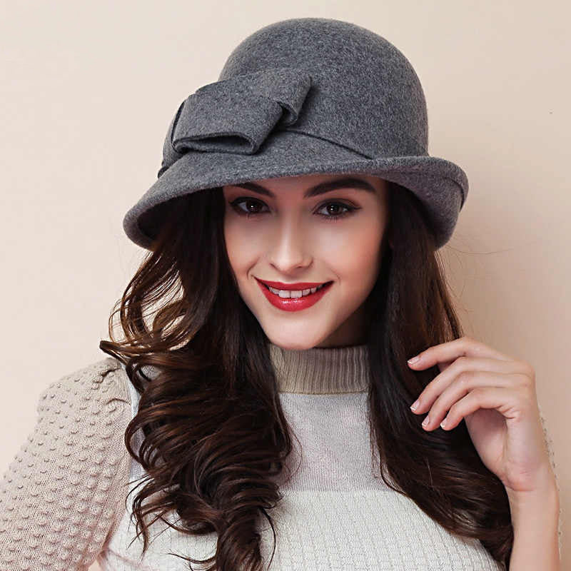 French-style Retro Woolen Bowler Hat
