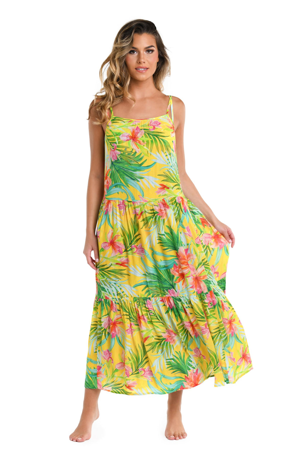 TIERED SCOOP NECK MAXI DRESS TAKINMaXX