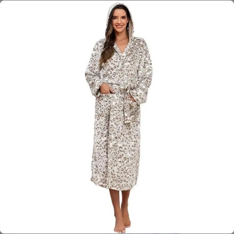 Winter  Long Flannel Bathrobe