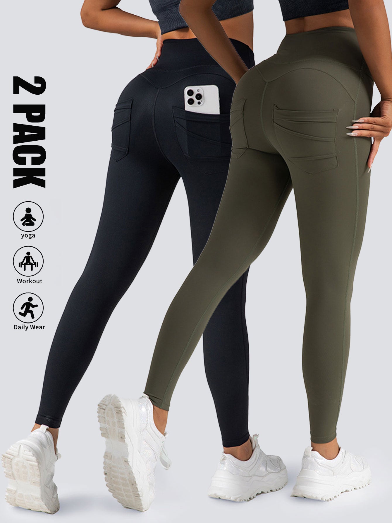 High Waist Yoga Leggings With Pockets