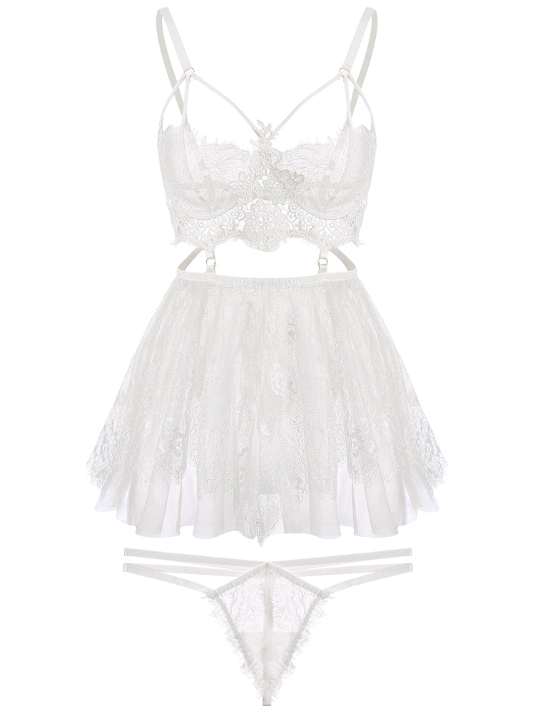 Lace Embroidered V-Neck Camisole Nightwear
