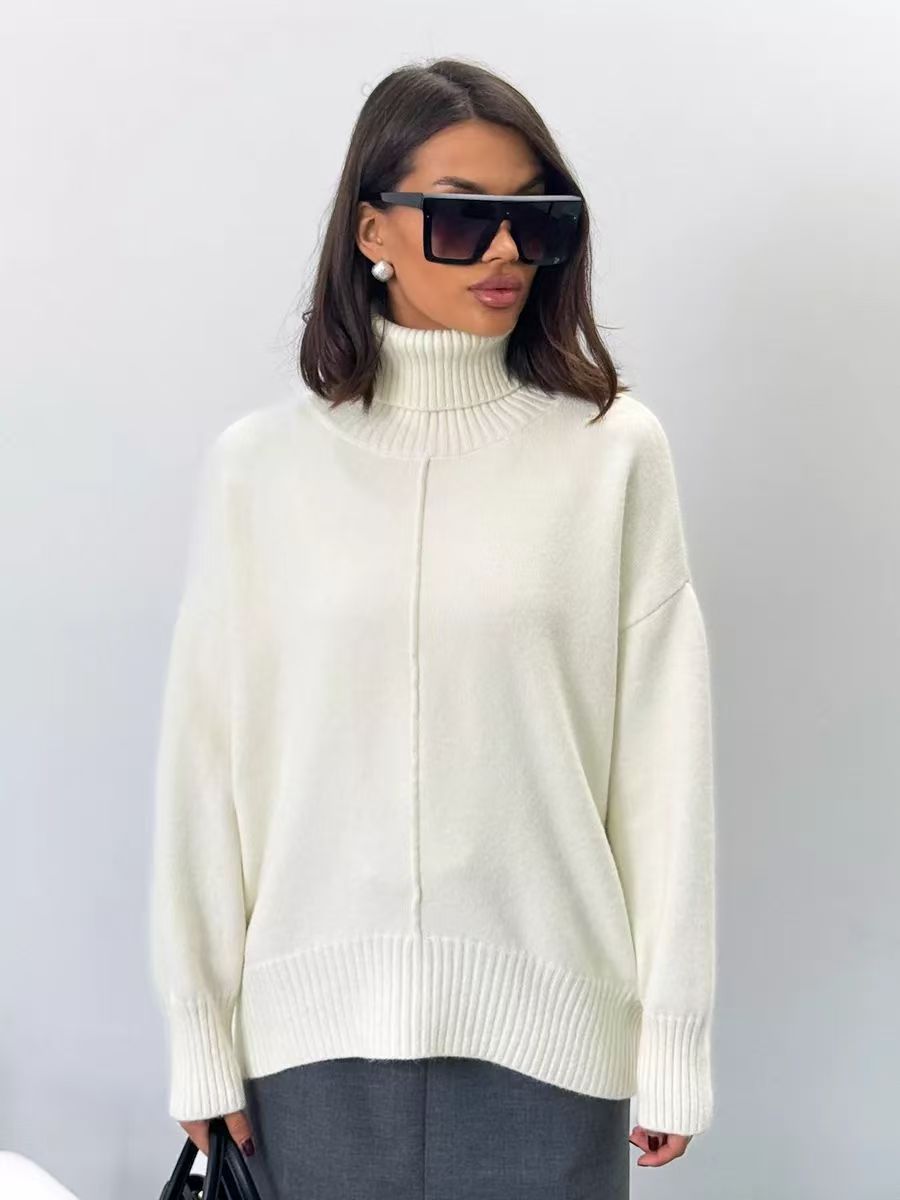 Oversized Turtleneck Sweater For Modern Women