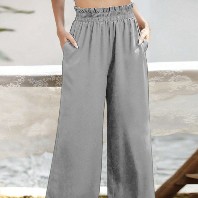 Fashionable Versatile Slanted Pocket Design Pants