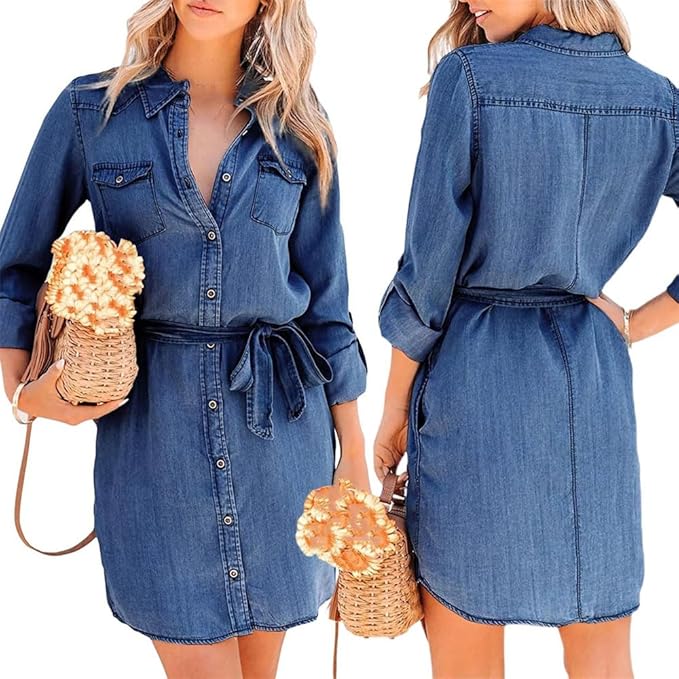PREMIUM BUTTON-UP TUNIC DRESS