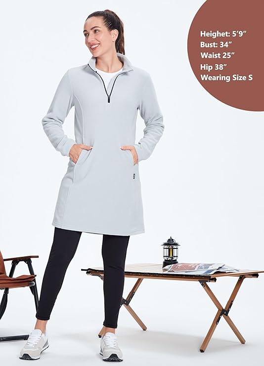 FLEECE SWEATSHIRT DRESS