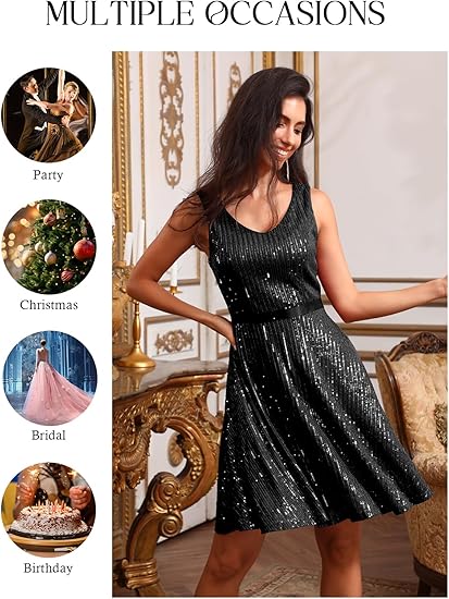 SEQUIN COCKTAIL PARTY DRESS