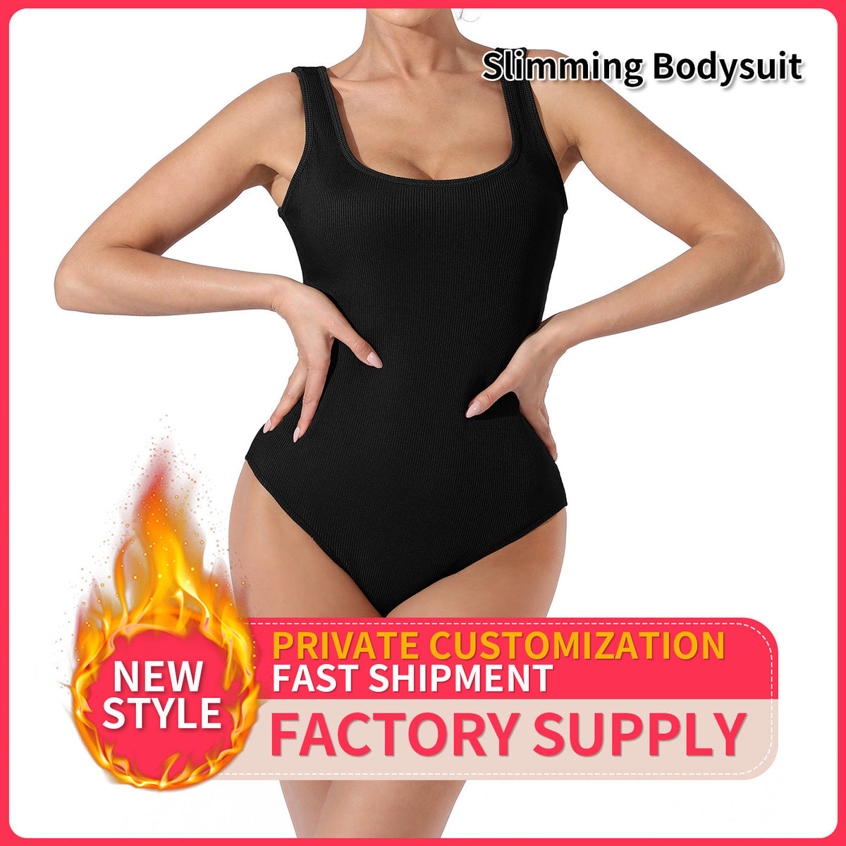 Solid Color Bodysuit – Black and Coffee, Sizes S to 4XL