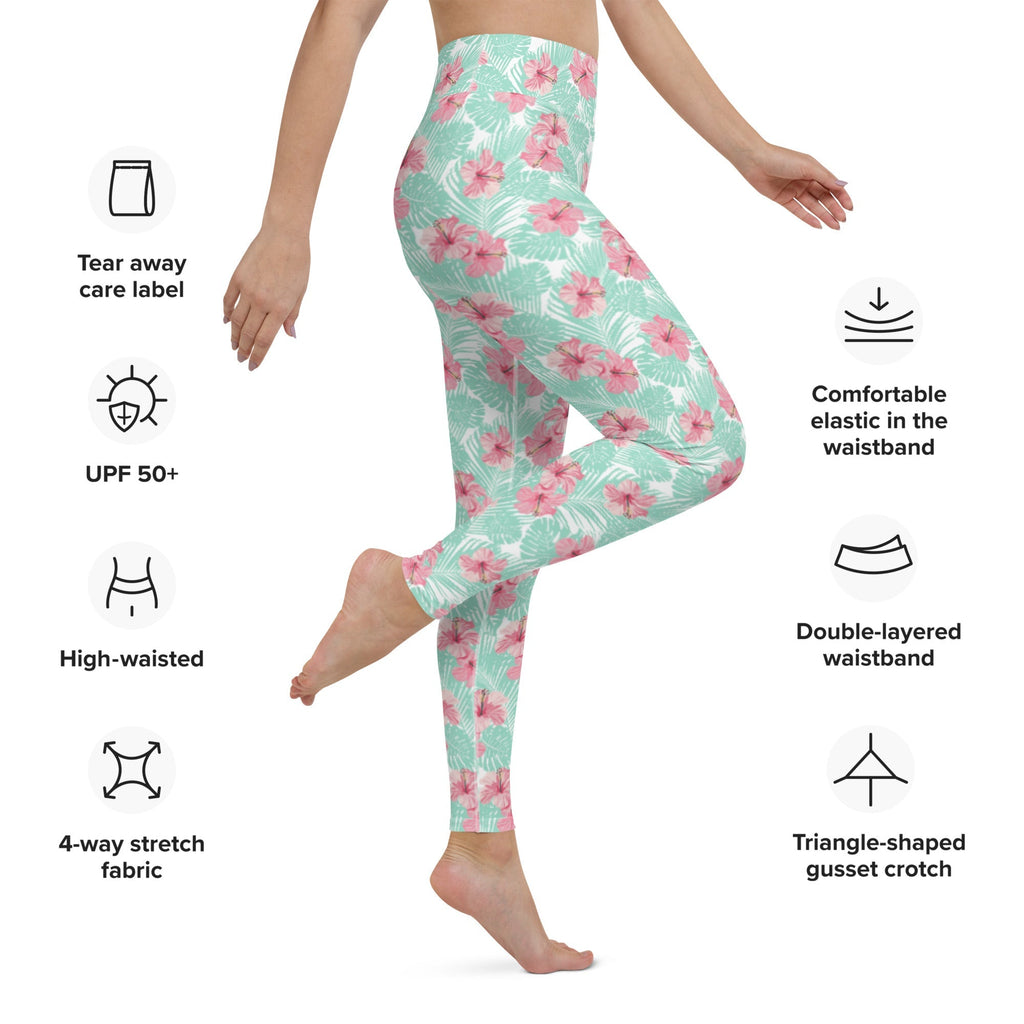 Tropical Print Yoga Leggings – Island Floral