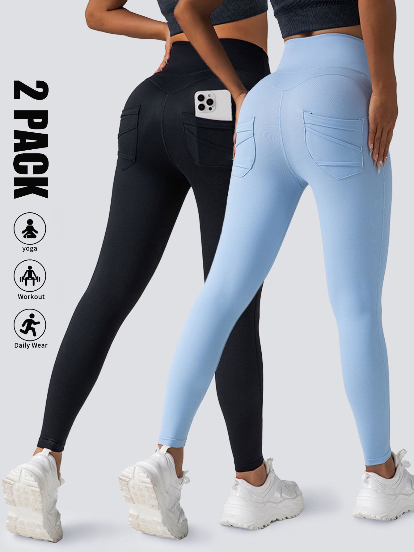 High Waist Yoga Leggings With Pockets