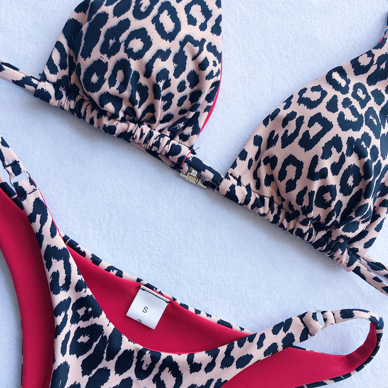 2019 Hot Sale Three-Point Leopard Print Bikini Set