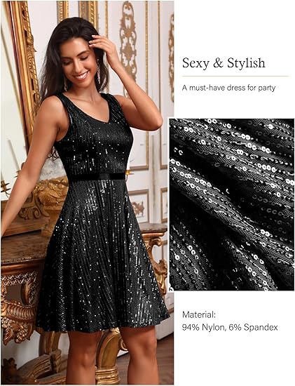 SEQUIN COCKTAIL PARTY DRESS