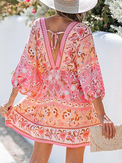 BOHO PAISLEY MINI SUNDRESS
