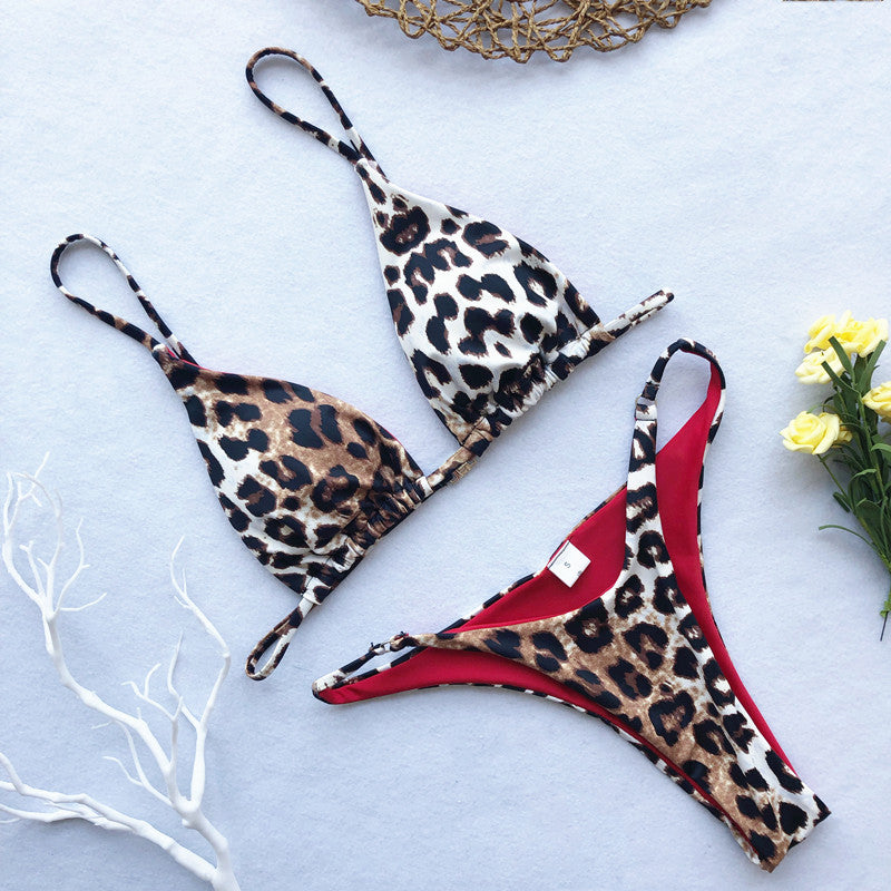 2019 Hot Sale Three-Point Leopard Print Bikini Set