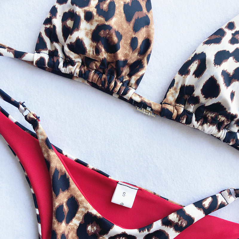 2019 Hot Sale Three-Point Leopard Print Bikini Set