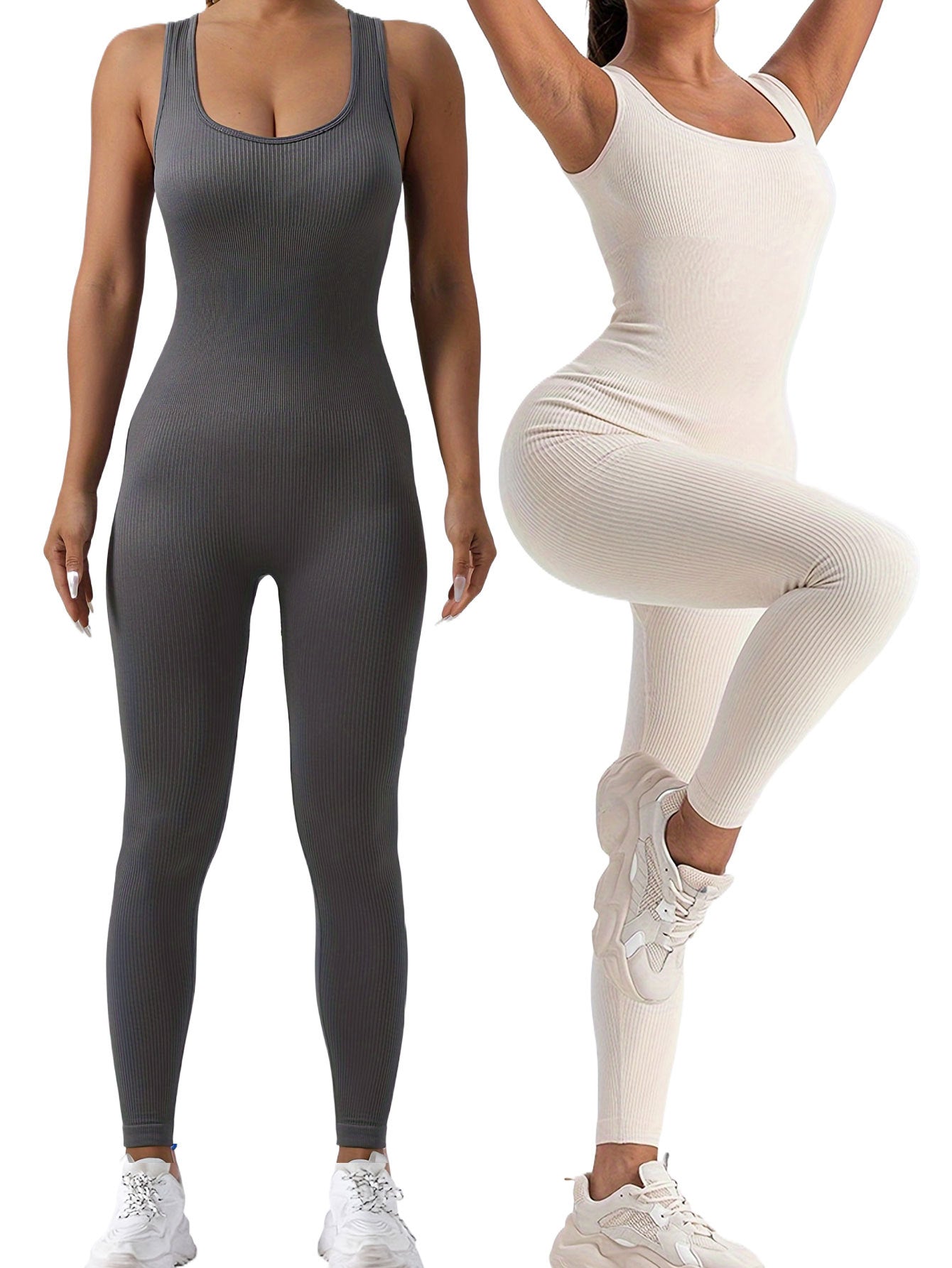 Form-Fitting Sensual Activewear Romper