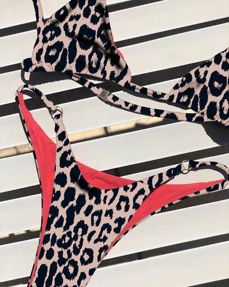 2019 Hot Sale Three-Point Leopard Print Bikini Set