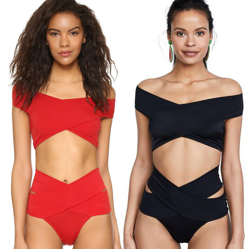 New Women's High-Waisted Bikini Swimsuit Set