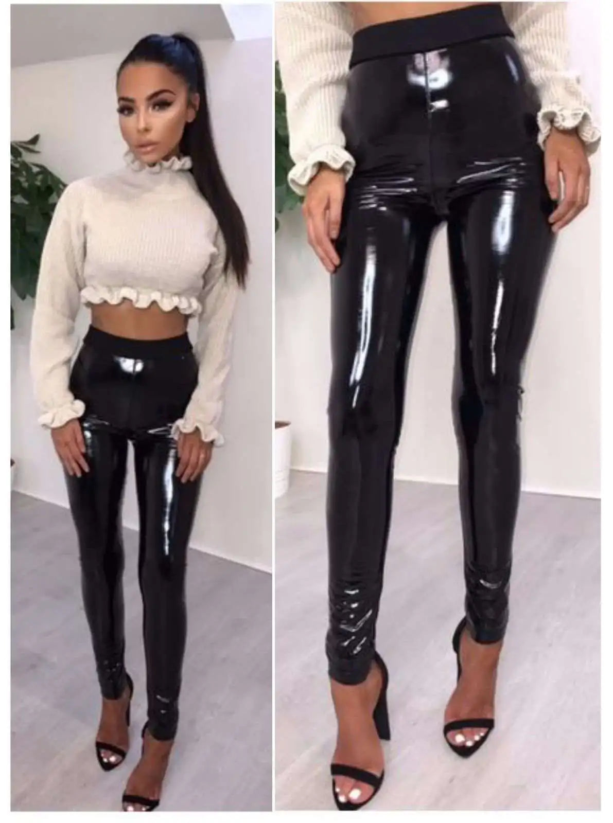Gothic Stretch Leather Leggings