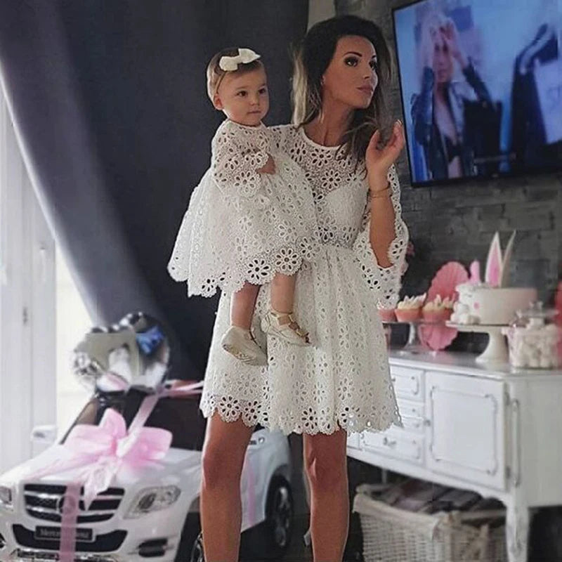 Lace Floral Wedding Party Dress