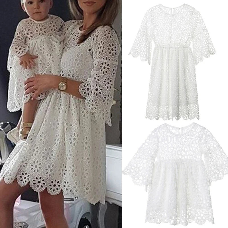 Lace Floral Wedding Party Dress