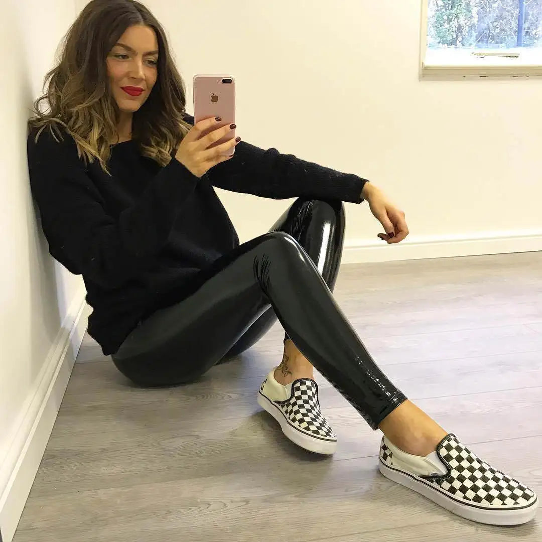 Gothic Stretch Leather Leggings