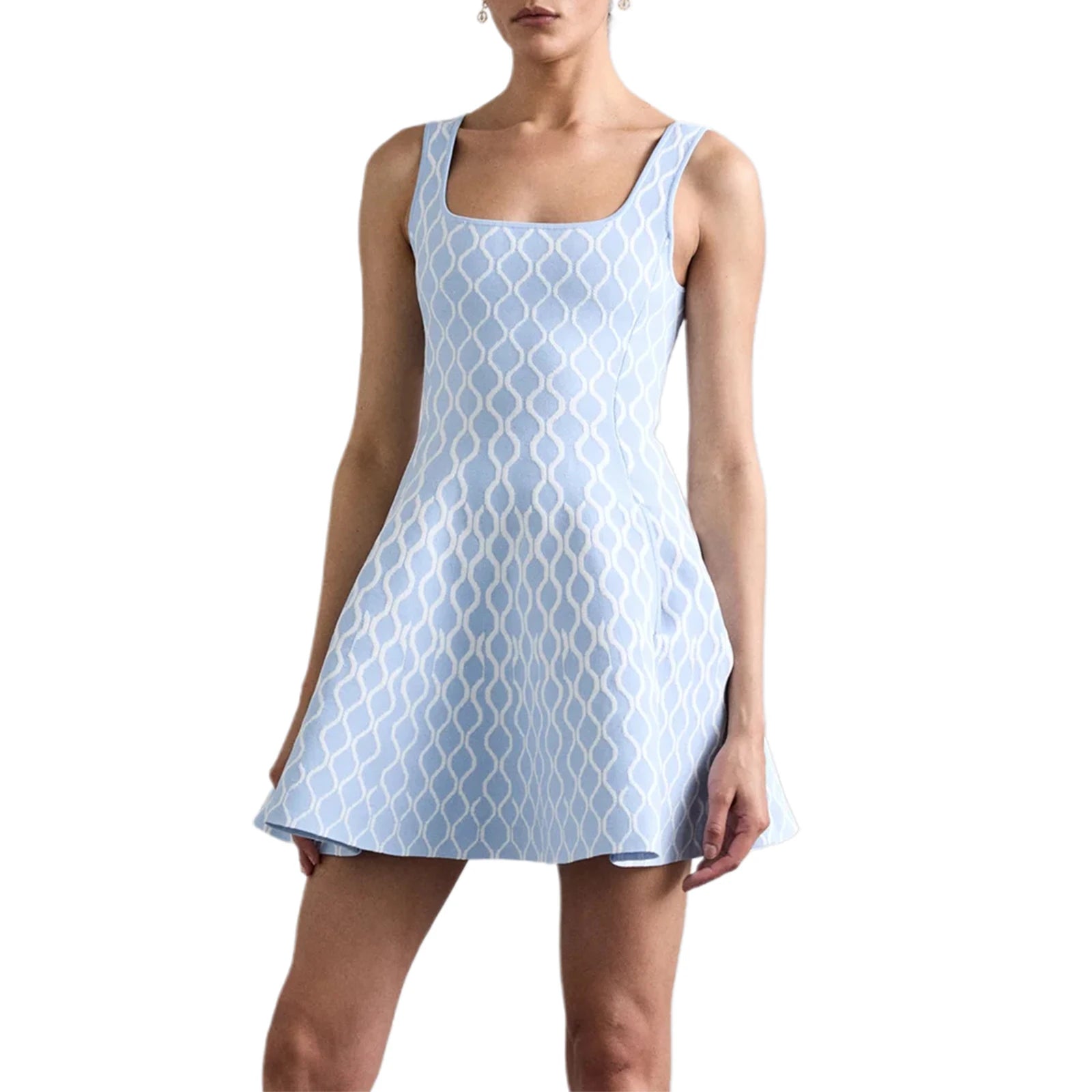 Mini Dress with U Neckline
