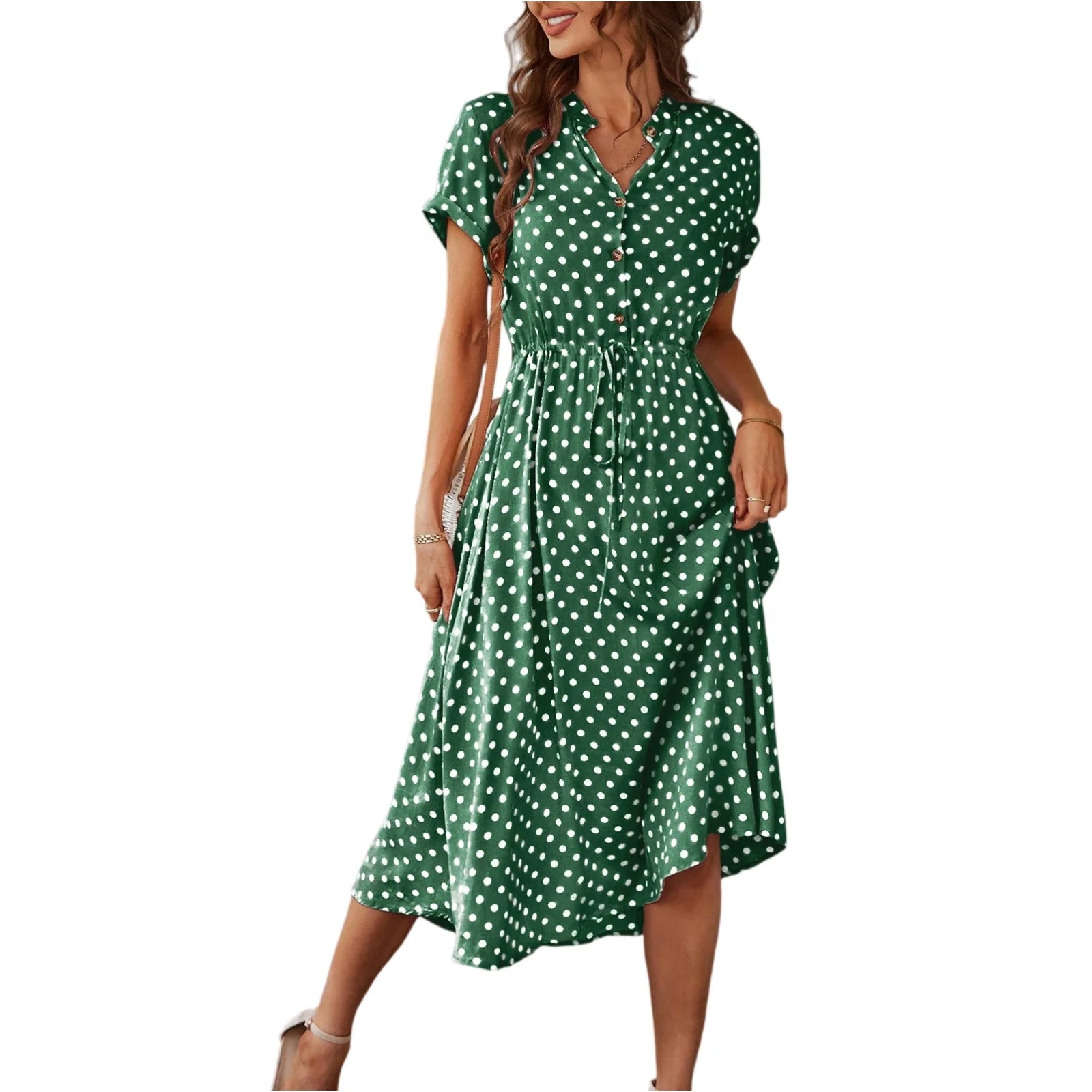Hot New Women's Summer Maxi Dress 2025 Floral Wrap V Neck Puff Short Sleeve Ruffle Beach Resort Long Dresses