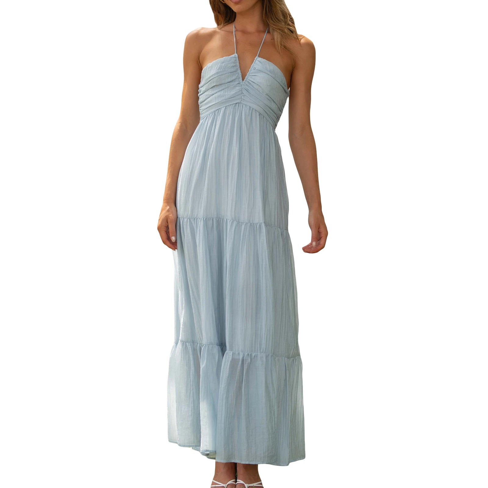 Halter Neckline and Backless dress