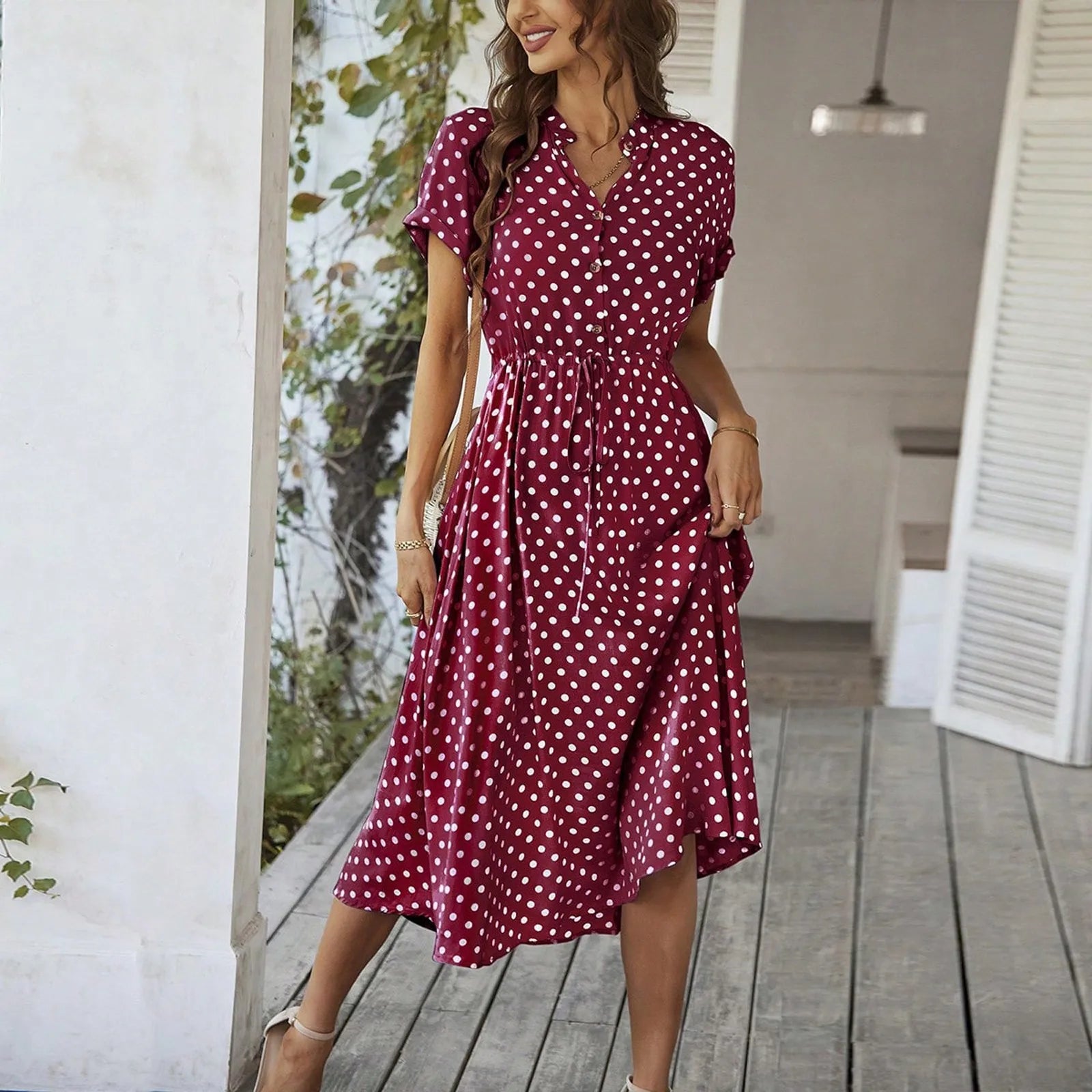 Hot New Women's Summer Maxi Dress 2025 Floral Wrap V Neck Puff Short Sleeve Ruffle Beach Resort Long Dresses