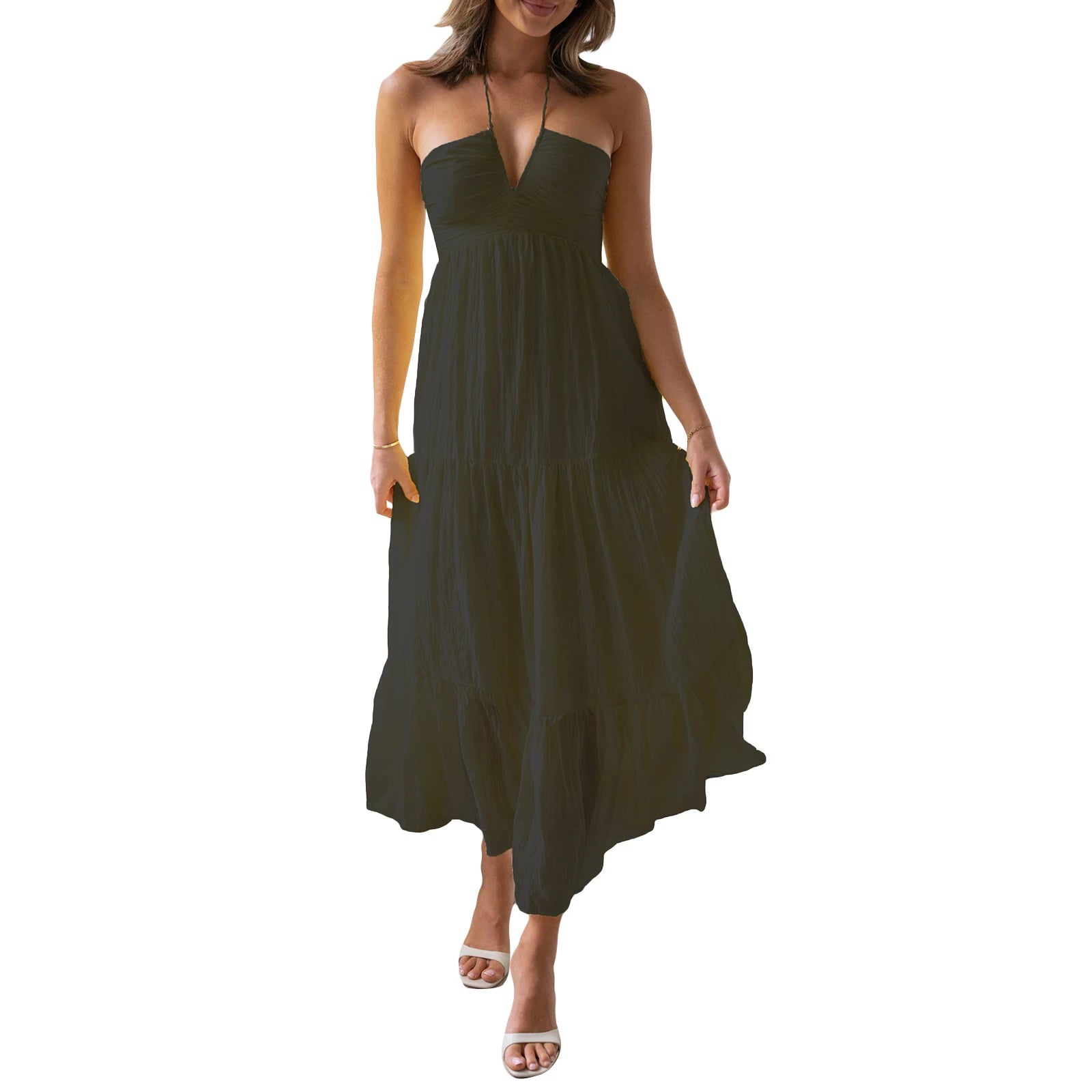 Halter Neckline and Backless dress