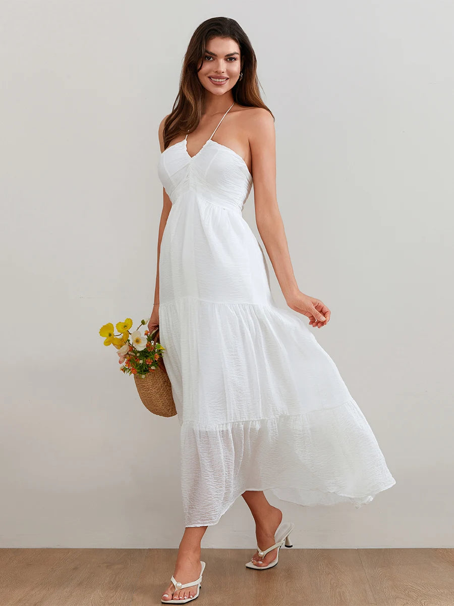 Halter Neckline and Backless dress