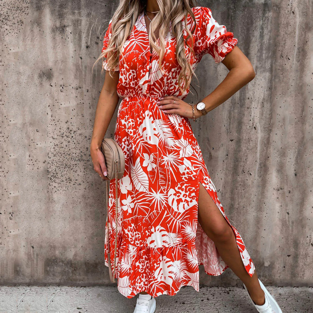 V-Neck Bohemial Long Dress