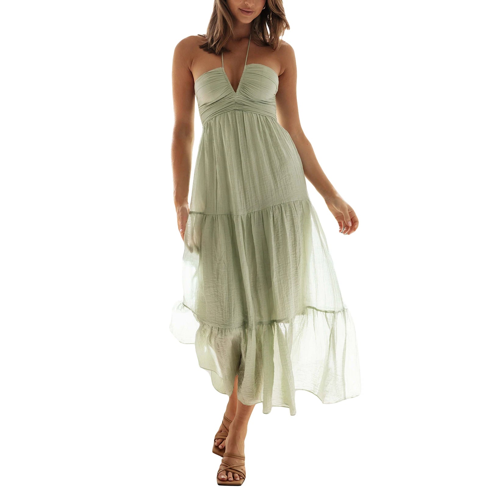 Halter Neckline and Backless dress