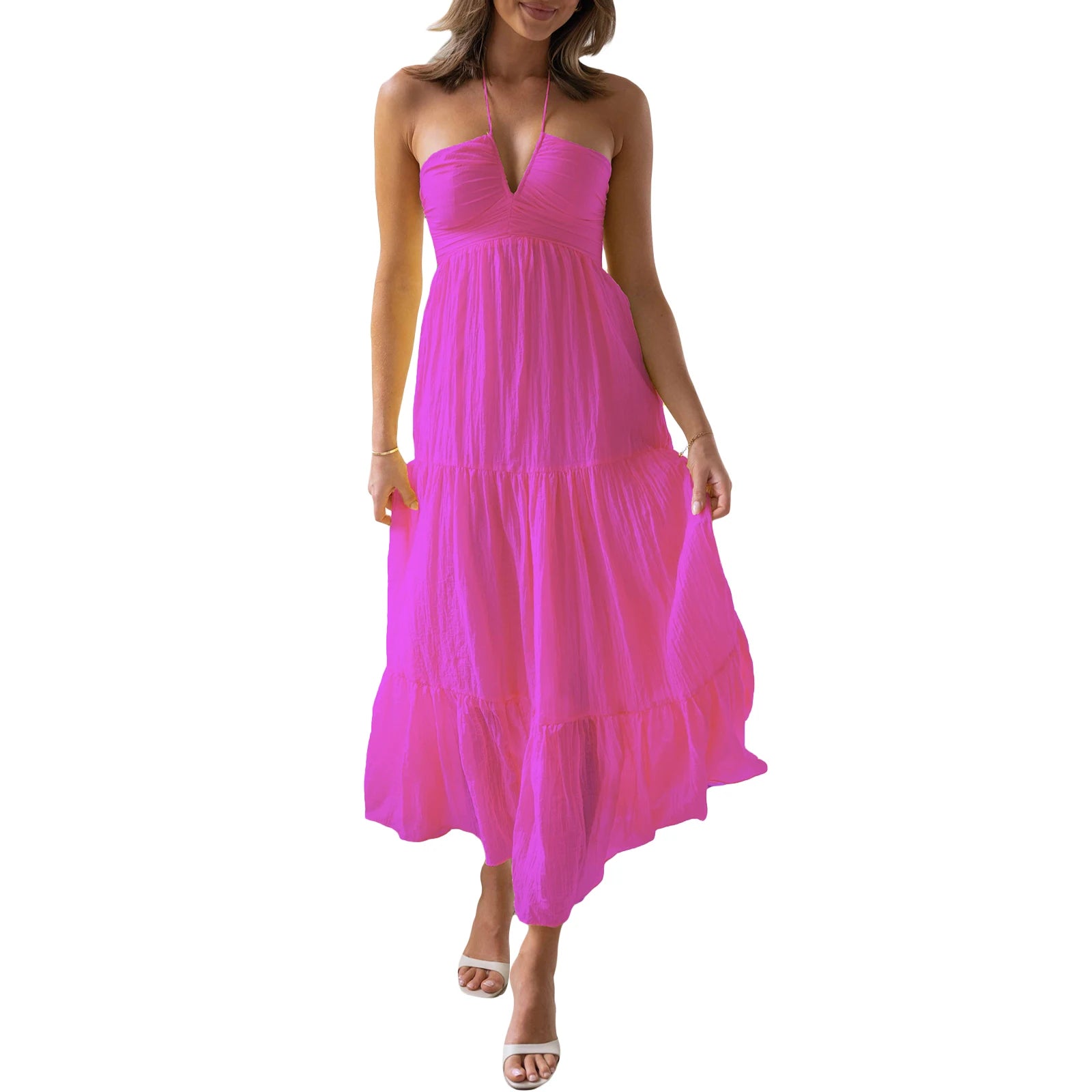 Halter Neckline and Backless dress