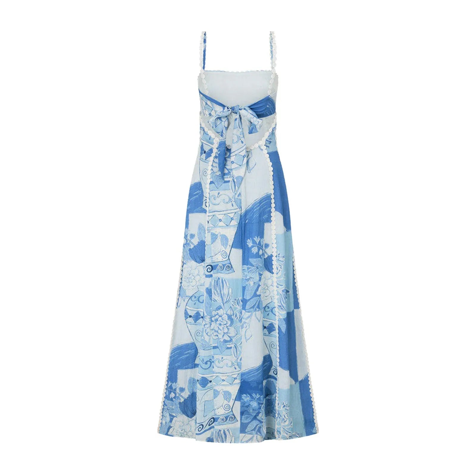 Women Boho Printed Long Shirts Dress Ladies Birthday Party Club Sundress Strap Backless Long Maxi Dresses For Women Summer Dress