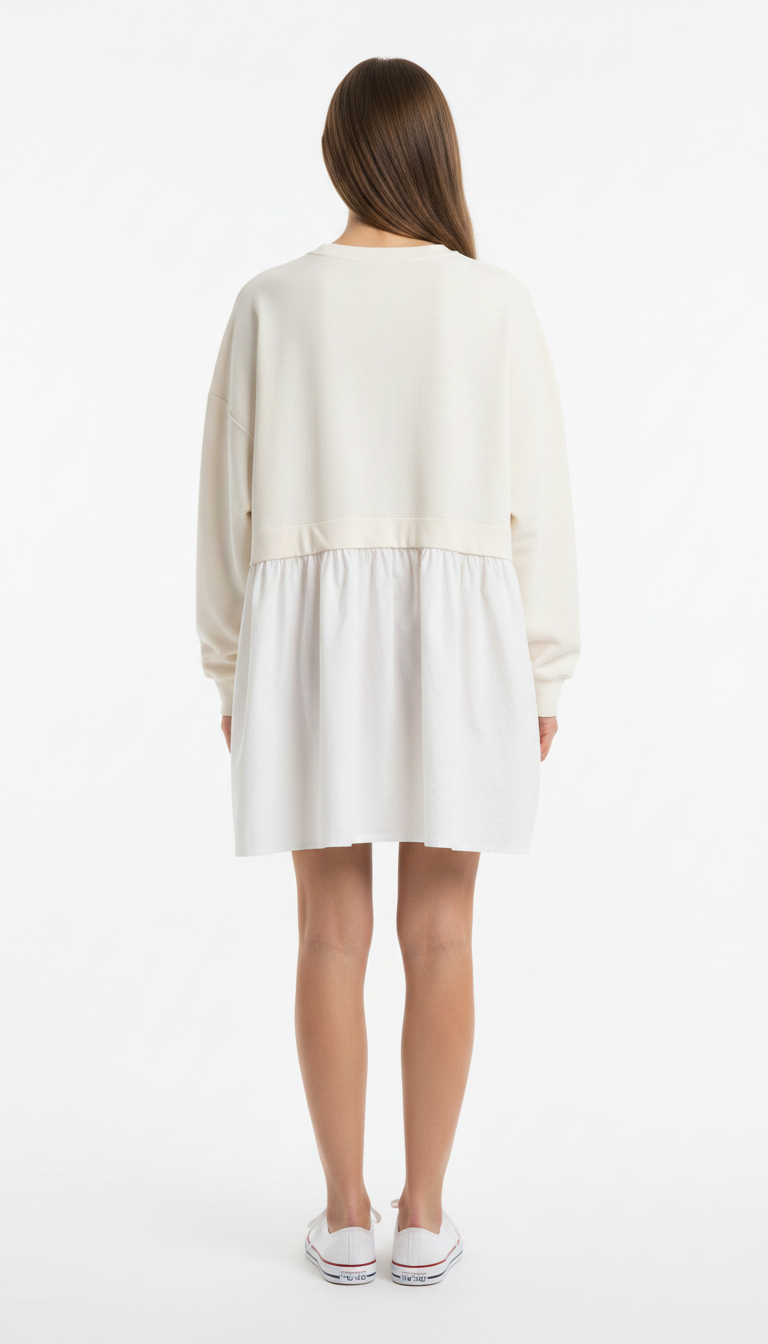 Cotton French Terry Heart Detail Pullover