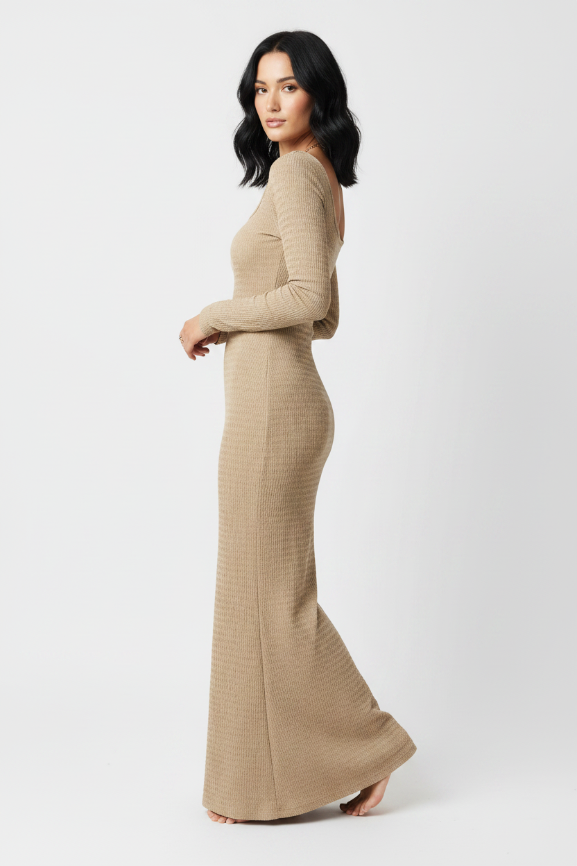 BESTWENDDING WOMEN’S CASUAL LONG SLEEVE MAXI DRESS