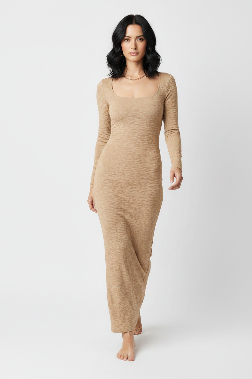 BESTWENDDING WOMEN’S CASUAL LONG SLEEVE MAXI DRESS